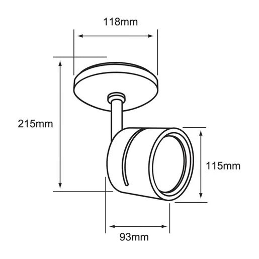 TECNOLITE CANOPE AVOIR I BCO AR111 215X93X115Mm