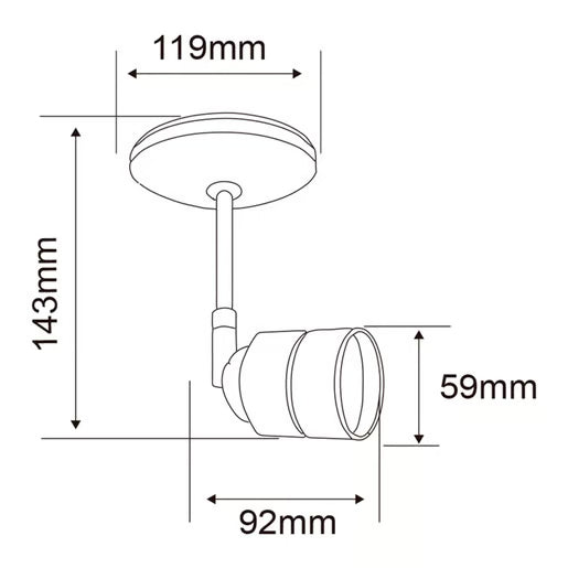 TECNOLITE CANOPE BELLAGIO GU10 14X92MM