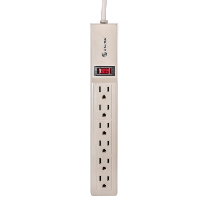 STEREN Multicontacto 6 Entradas Verticales Polariz SKU: 905-006