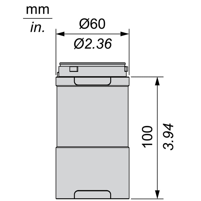 TELEMEC BASE UNIT MODULE 24V AC/DC - BLACK