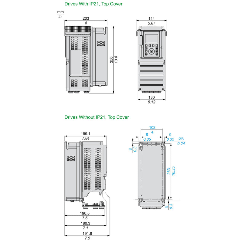 TELEMEC VARIADOR ALTIVAR 630 5.5 KW 400/480V TRI