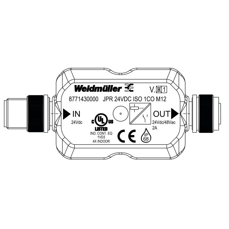 WEIDMULLER JACKPAC RELEVADOR JPR 24VDC ISO 1CO M12