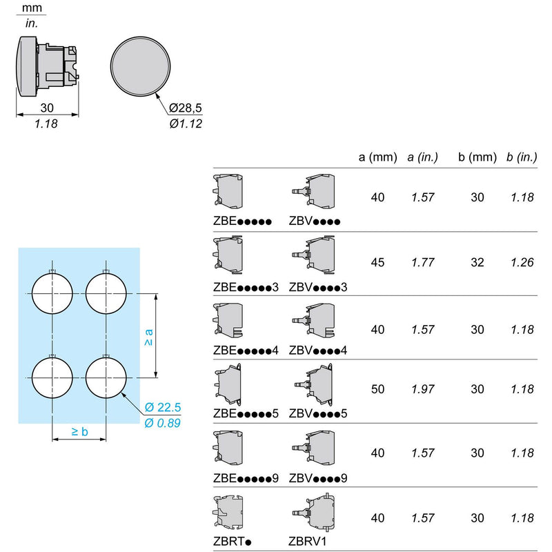TELEMEC CABEZA LAMPARA AZUL LED METAL