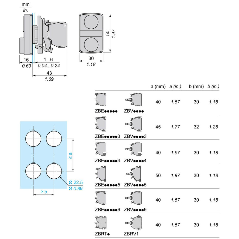 TELEMEC PULS LUM DOBLE VE/RO SAL LED 230V 1NA+1NC
