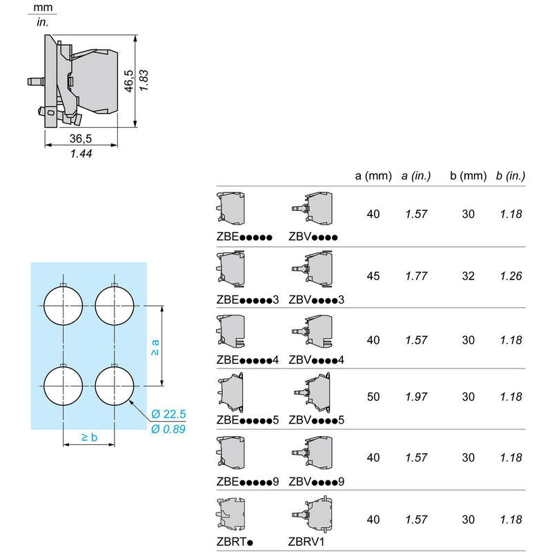 TELEMEC CUERPO COMP.P/LAMPARA BLANCOBLANCO