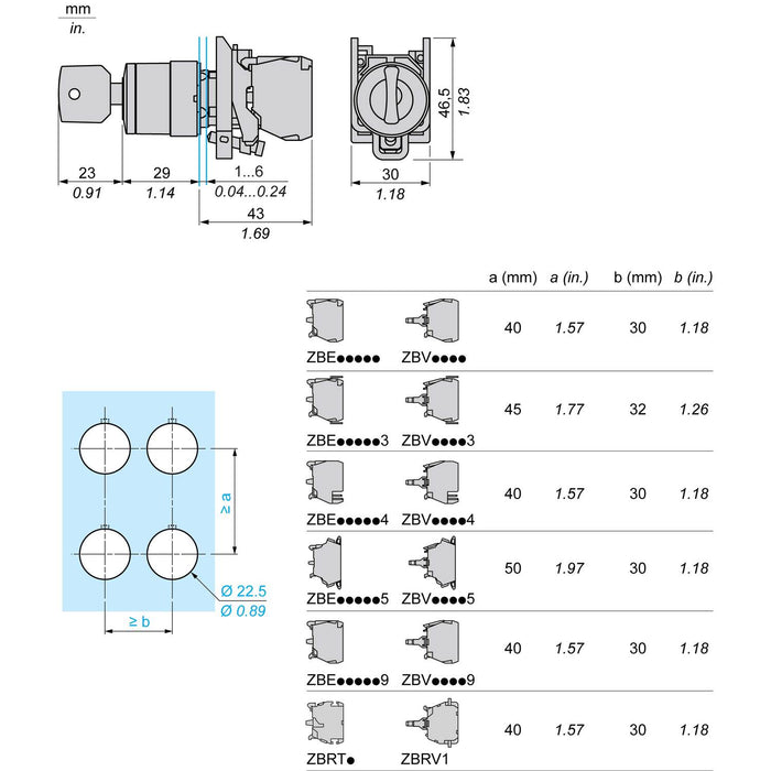 TELEMEC SELECTOR 2 POS. C/LLAVE C/RETORNO C/ 1 CTO