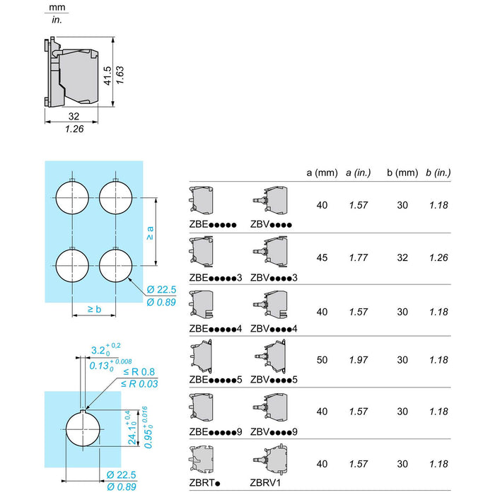 TELEMEC CUERPO C/CONTACTO NC P/CAJA XAL