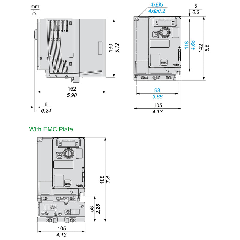 TELEMEC VARIADOR ATV320U04N4C
