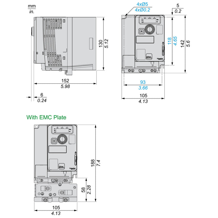 TELEMEC VARIADOR ATV320U04N4C