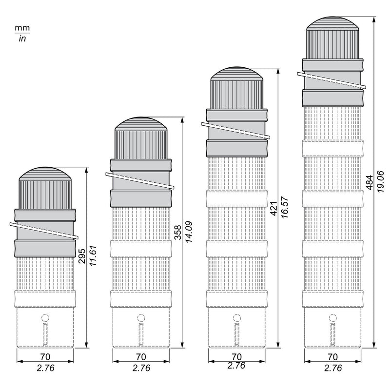 TELEMEC LUMITORRE MODULO FLASH 24 VCA ROJO