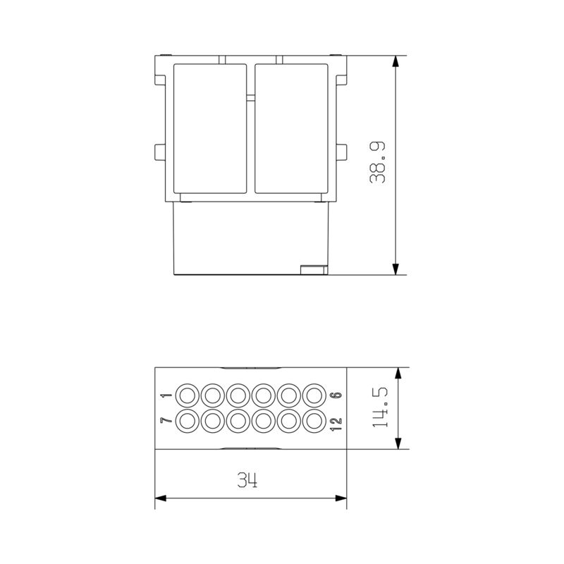WEIDMULLER INSERTO HEMBRA MODUPLUG HDC MHD 12 FC