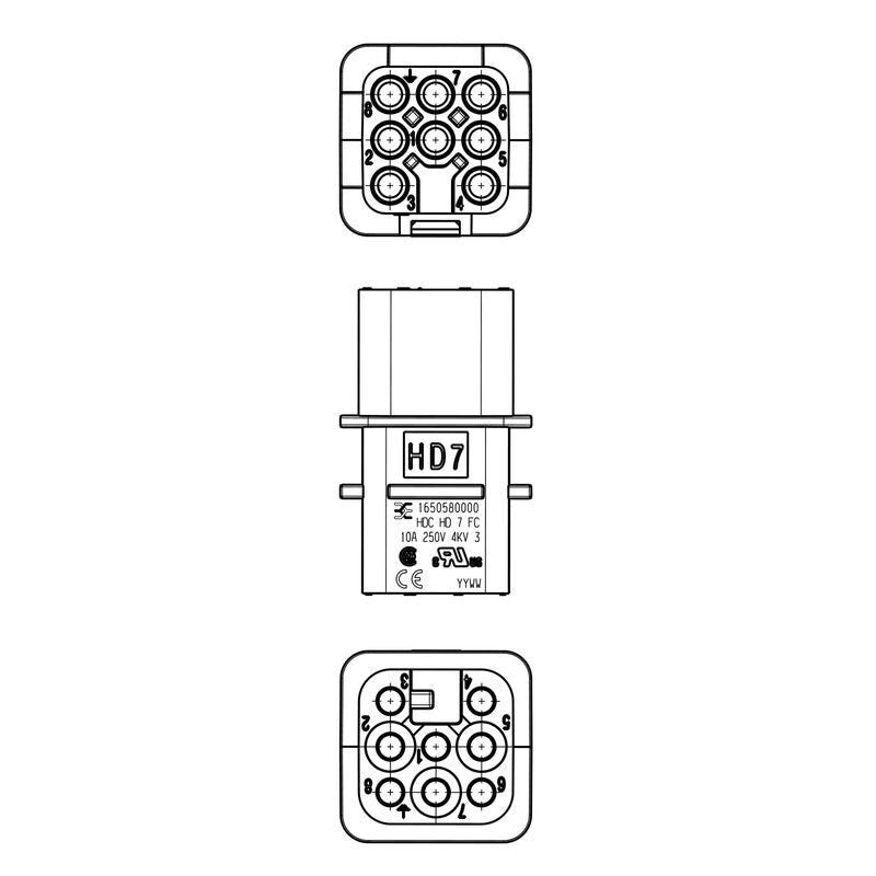 WEIDMULLER CONECTOR HEMBRA HDC HD 7 FC