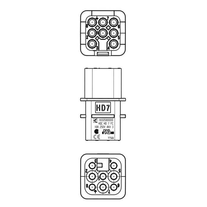 WEIDMULLER CONECTOR HEMBRA HDC HD 7 FC