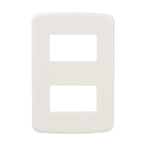 LIFE PLACA 2 VENTANAS RESINA MARFIL