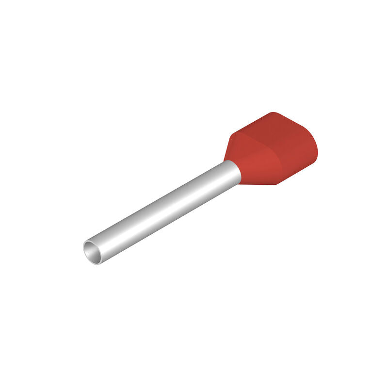 WEIDMULLER PUNTA DOBLE 16AWG H 1.5/25.6 ZH ROJA (100PZ)