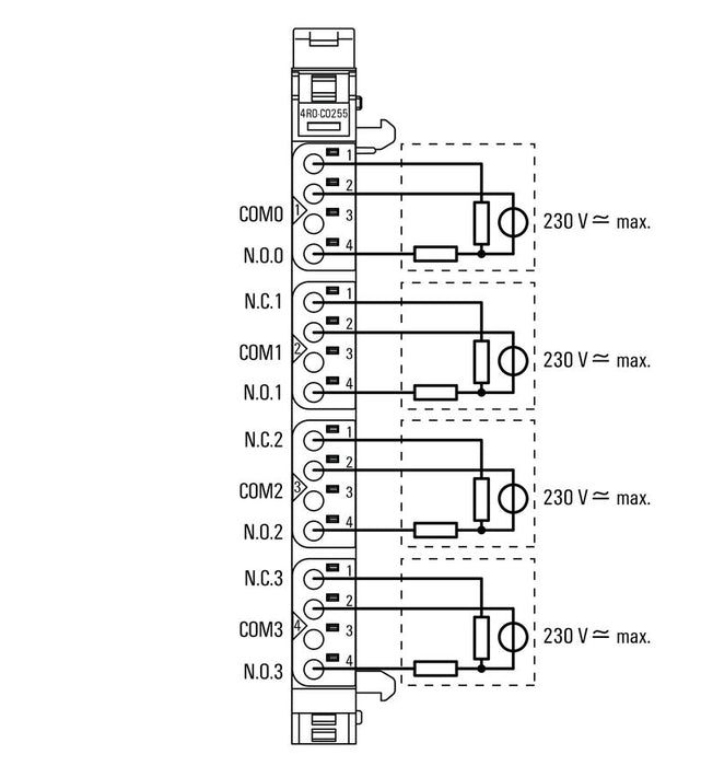 WEIDMULLER MODULO 4 SAL DIG RLY UR20-4RO-CO-255