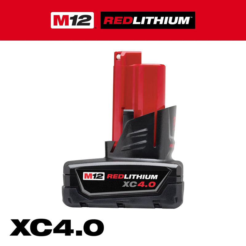 MILWAUKEE BATERIA DE CAPACIDAD EXTENDIDA REDLITHIUMT XC 4.0 M12T