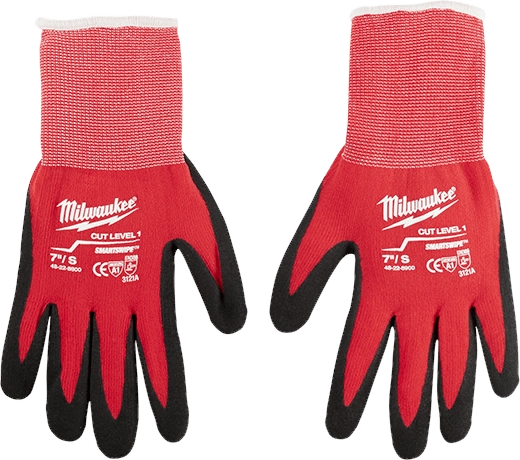 MILWAUKEE GUANTES ANTICORTE NIVEL 1 BAÑADOS EN NITRILO M