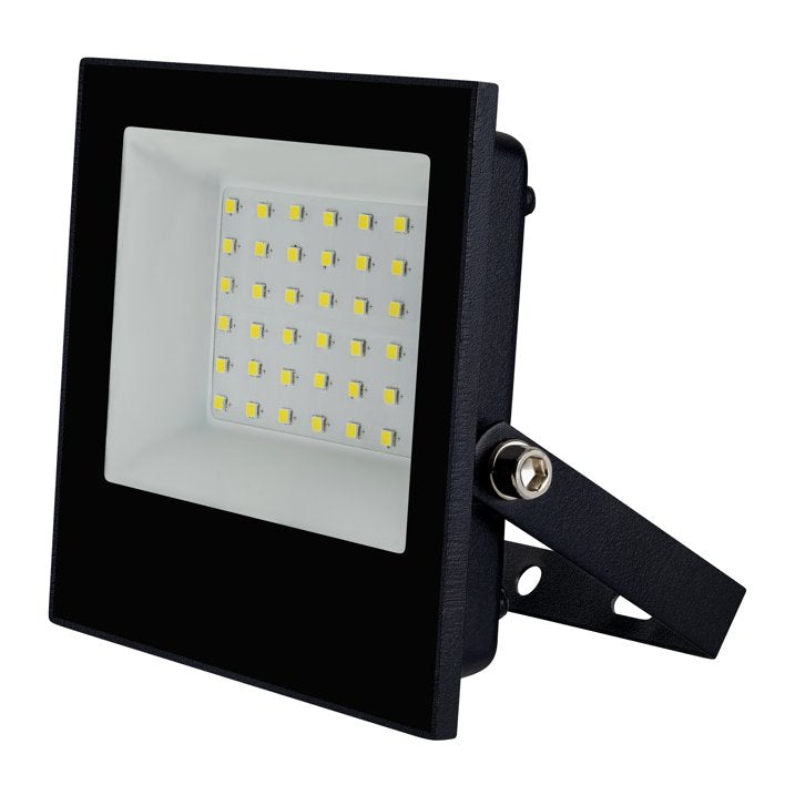 ESTEVEZ FLOOD PROYECTOR 30W LED LUZ FRIA   REFLECTOR NEGRO