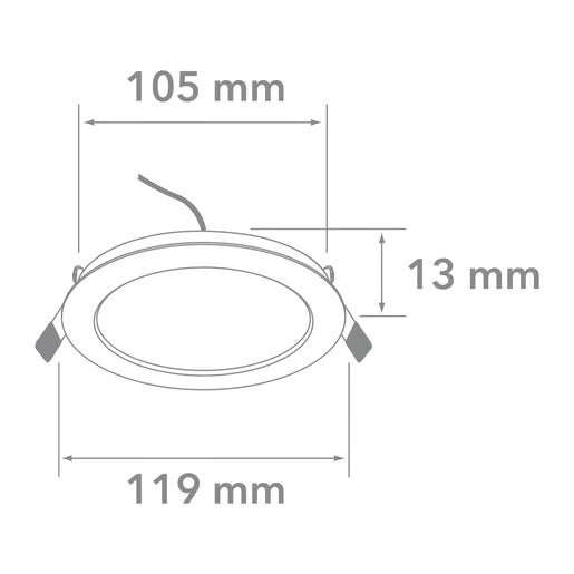 TECNOLITE DOWNLIGHT 6W UNIV 6500K LED 320 Lm BCO