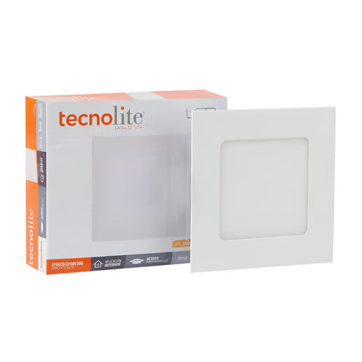 TECNOLITE LAMPARA DOWNLIGHT EMPOTRABLE LED 6 W LUZ CALIDA
