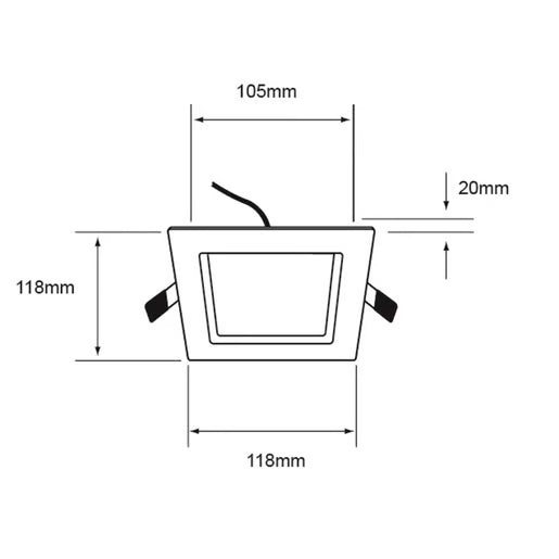 TECNOLITE EMPOTRADO TECHO LED 6W 6500K