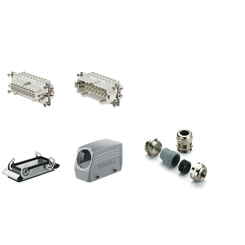 WEIDMULLER TOMACORRIENTE 16 POLOS 2 GANCH HDC-KIT-HE 16.120