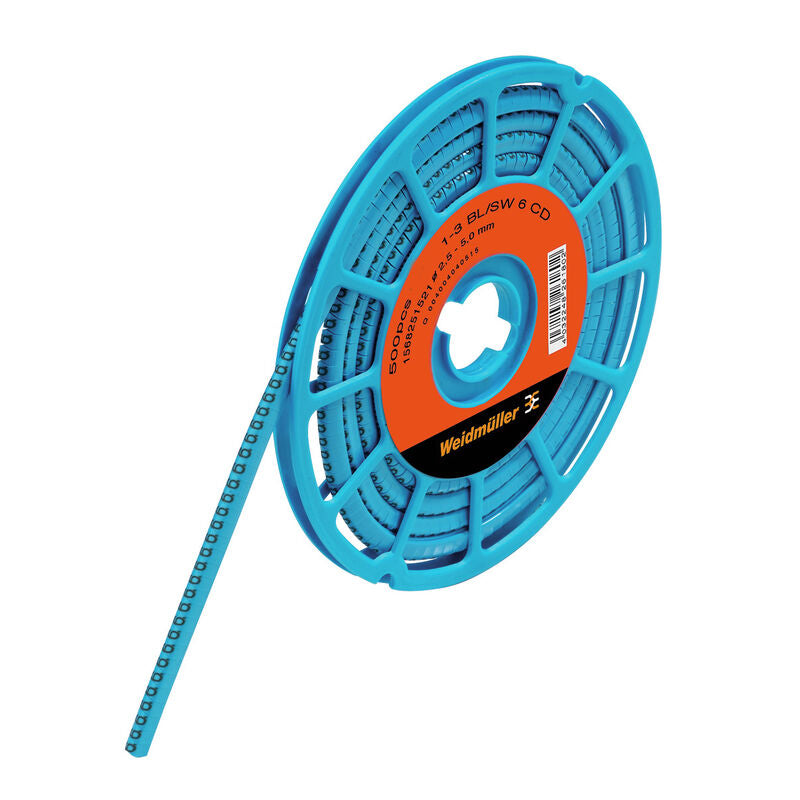 WEIDMULLER MARCACABLE RL 500PZ 10-18 AWG CLI C 1-3 BL/SW 6 CD