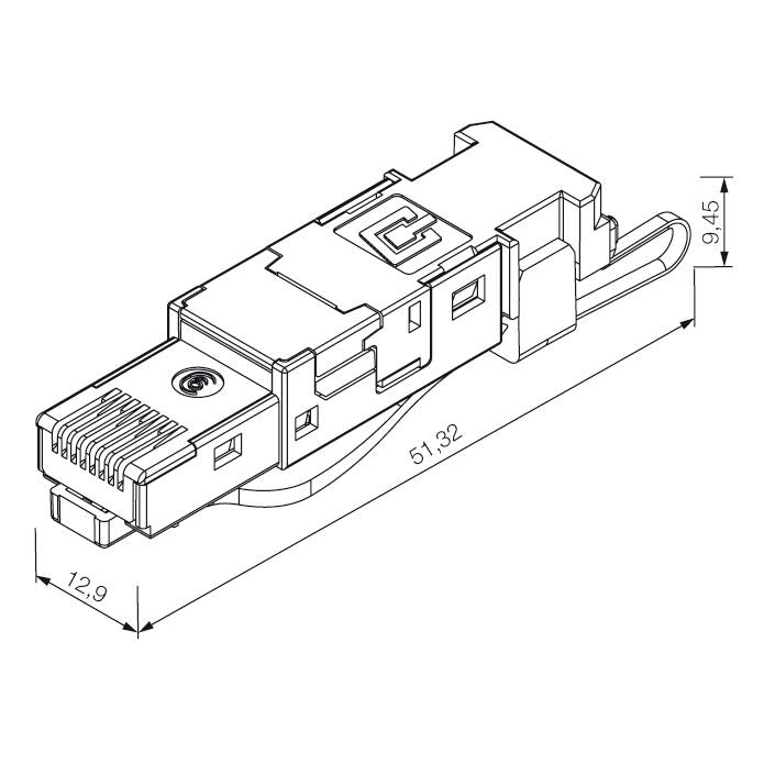 WEIDMULLER CONECTOR RJ45 SIN HERAMIENTA IE-PS-RJ45-FH-BK
