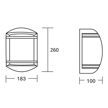 ESTEVEZ SCREEN IP44 E26 OUTDOOR PLATA