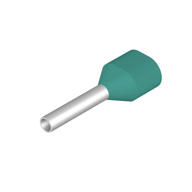 WEIDMULLER PUNTERA DOBLE 22AWG TURQUEZA 8mm (500 pzas)