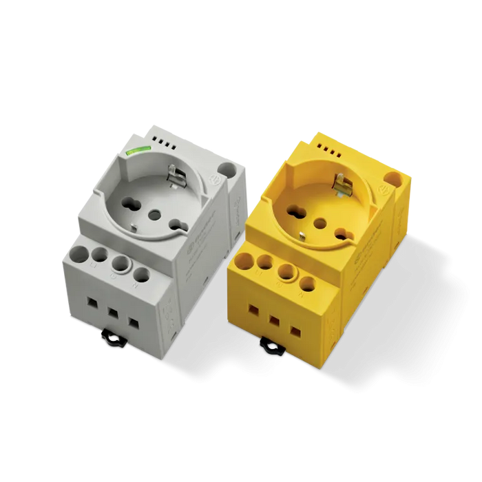 FINDER TOMACORRIENTE SCHUKO + BIPASO + LED 230V 16A