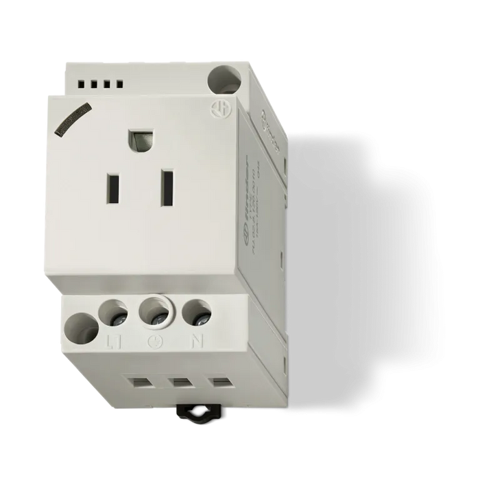 FINDER TOMACORRIENTE P/RIEL USA + LED 125V 15A