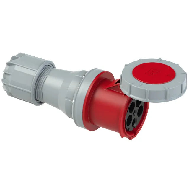 MARNO BASE AEREA 3P+N+T 6H 125AMP 400V IP67 ROJO