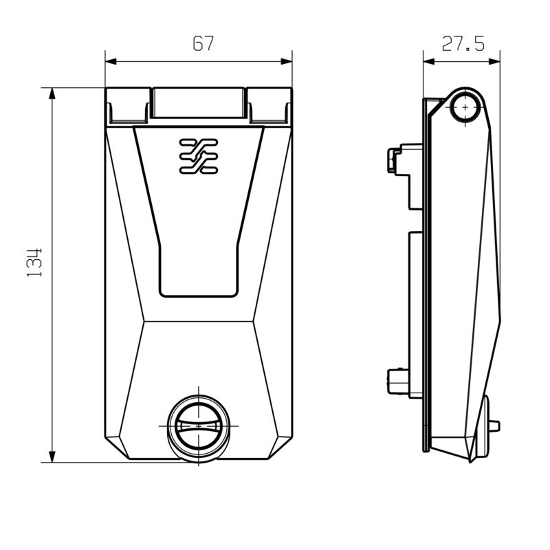 WEIDMULER TAPA METALICA FRONT COM IE-FC-SFM-KNOB