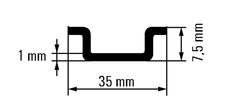 WEIDMULLER RIEL DIN 1MT ACERO TROP PERFORADO