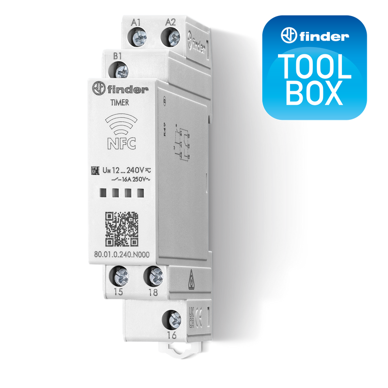FINDER TIMER MULTIFUNCION NFC 12-240VAC/DC 1CC 16A