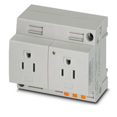 PHOENIX CONTACT TOMACORRIENTE DOBLE 15A CONEX PUSH IN P/RIEL