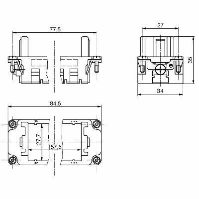WEIDMULLER INSERTO CONCEPT P/5 MODULOS HDC-CR16-5B GR