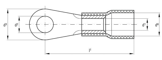 WEIDMULLER PUNTA OJAL 10mm2  (50PZ)