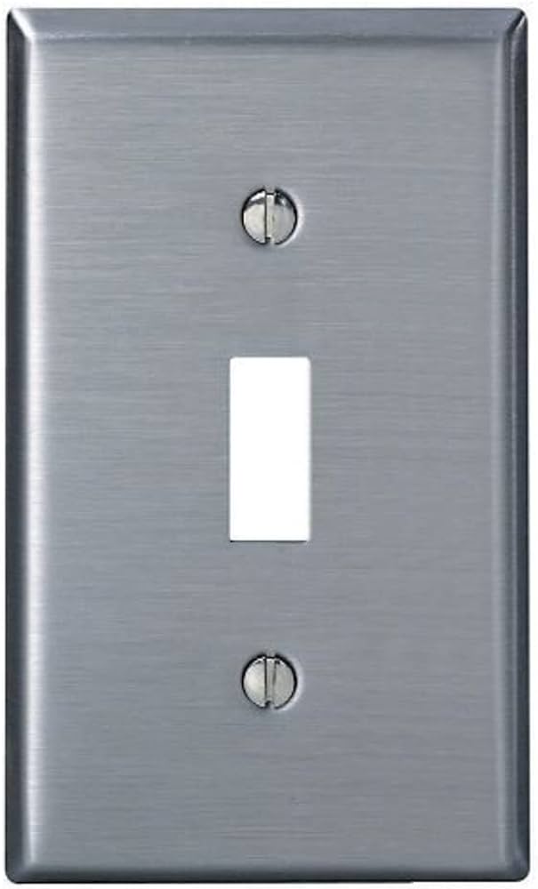 LEVITON PLACA DE ACERO INOX 302 P/INTERRUPTOR DE PALANCA 84001-40
