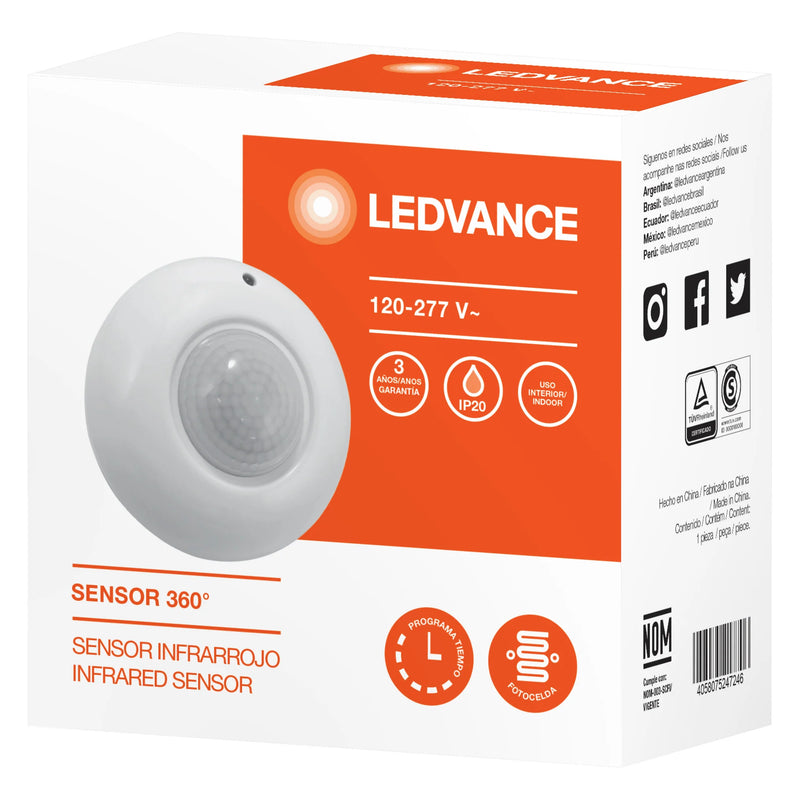 LEDVANCE SENSOR PRESENCIA TECHO 360 GRADOS 800W IR