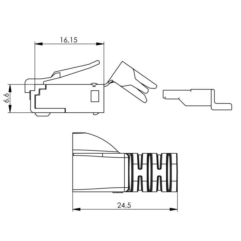 WEIDMULLER CONECTOR RJ45 C/PROT. P/DOBLAD IE-P63