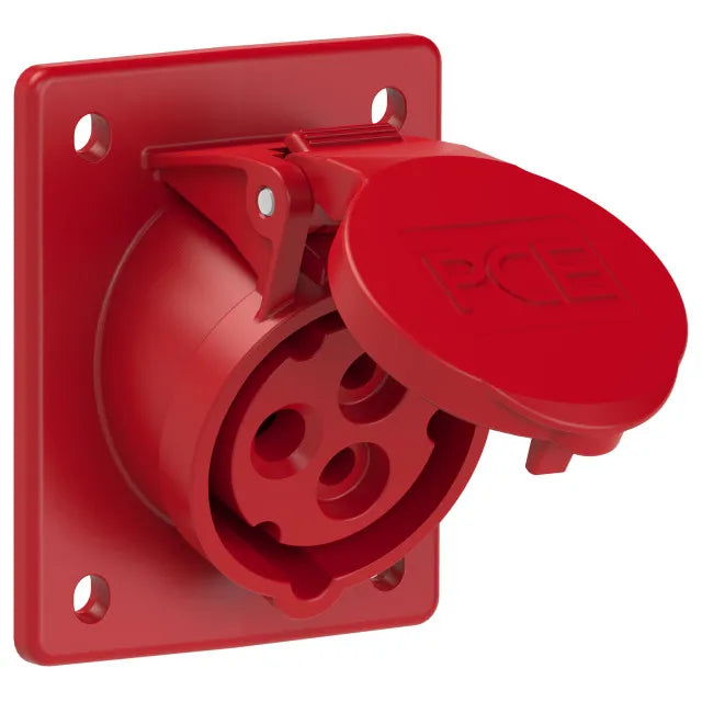MARNO BASE EMPOTRAR INCLINADA 16AMP 2P+T 400V 9H ROJO