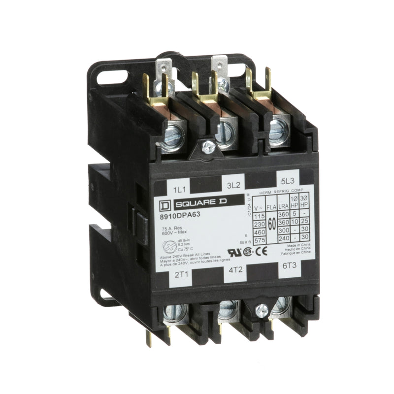SQUARE D CONTACTOR 3P 60A