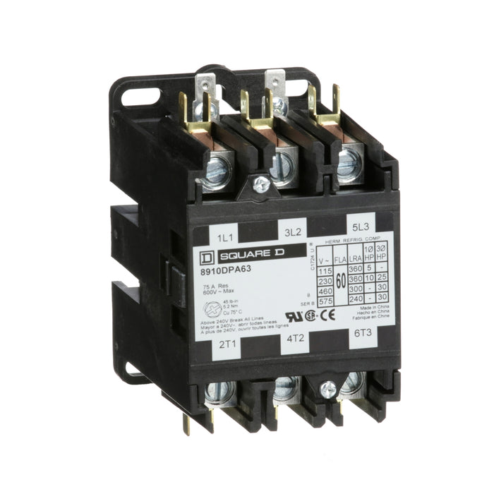 SQUARE D CONTACTOR 3P 60A