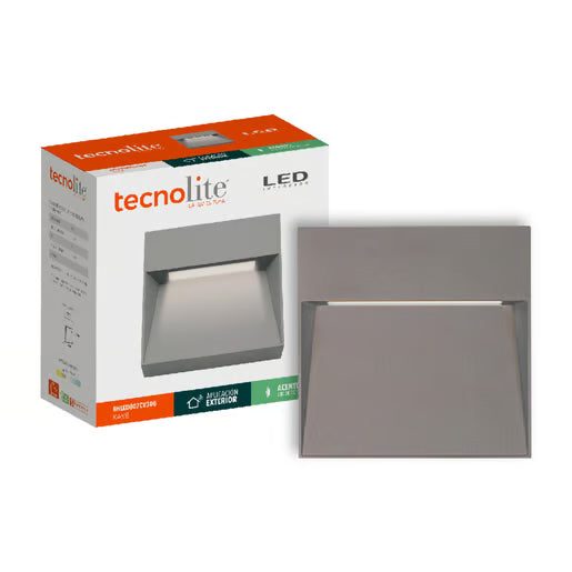 TECNOLITE EXTERIOR DEC MUROS LED8W127V3000K340LM