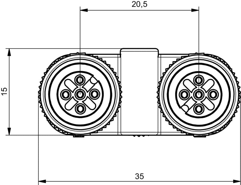 WEIDMULLER CONECTOR SAI-Y-5S M12/M12