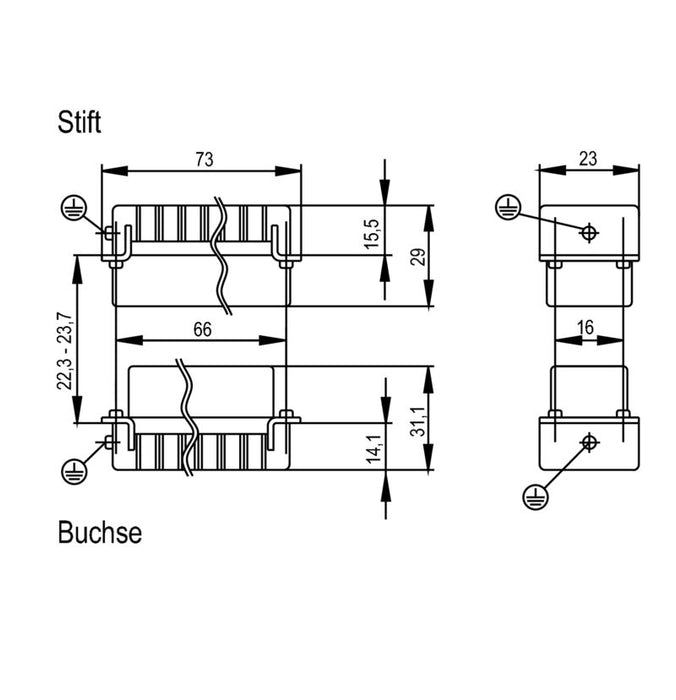 WEIDMULLER CONECTOR MACHO HDC HA 16 MS