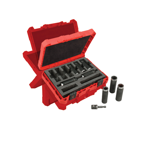 MILWAUKEE SHOCKWAVE T Juego de 1/2 para receptáculo para pozos profundos de impacto resistente - 9PC